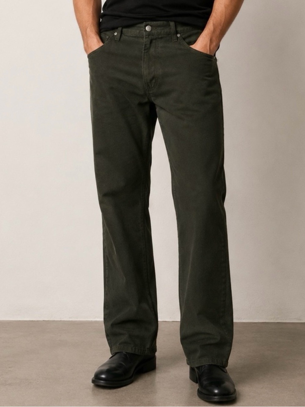 Joe’s Kinetic Brixton Straight + Narrow Olive Green Jeans  Size 30X32